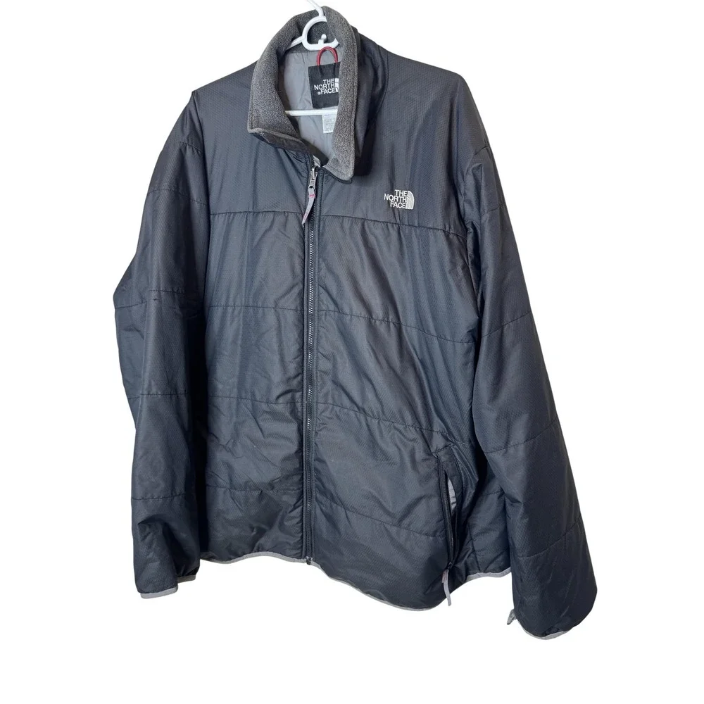 The North Face Jacket Mens 2XL Gray Insulated Full Zip Puffer Outdoor Winter‎
